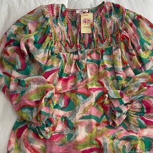 Entro Multicolor Abstract Blouse